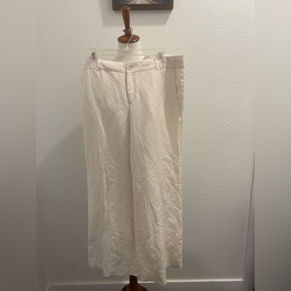 Banana Republic Cream Chinos High-Waisted Elegant